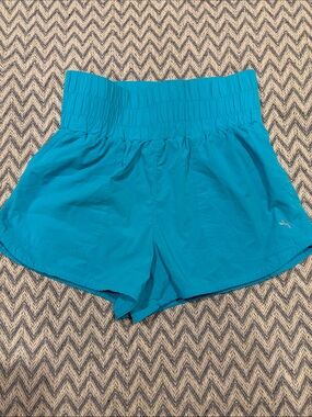 JoyLab Smocked Waist Athletic Shorts - Teal Blue XS